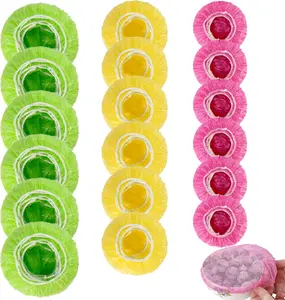 120Pcs/Set Reusable Bowl Covers,Variety of 3 Translucent Stretchable Sizes and Colorful Dish Plate Covers,Elastic Plastic Food Storage Wraps for Kitchen,Baking,Picnics & Family Use,Hand Tools Kits