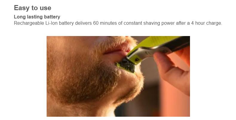 Philips Norelco OneBlade 360 Face + Body, Hybrid Electric Razor and Beard Trimmer for Men with 5-in-1 Face Stubble Comb and Body Hair Trimmer Kit, QP2834/70