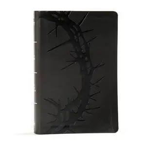 KJV Large Print Personal Size Reference Bible, Charcoal LeatherTouch Crown of Thorns, KJV Holy Bible, Red Letter, Pure Cambridge Text, Presentation Page, Cross-References, Full-Color Maps Imitation Leather – Large Print, April 15, 2019