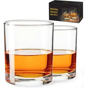 Fruit Punch Whiskey Glasses Set of 2, 10 OZ Old Fashioned Glass, Whiskey Glasses in Bar and Party, Rocks Glasses, Bourbon Glass, Liquor Vodka, Whiskey Gifts for Men, Gift for Men, Christmas Gift