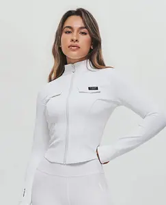 CROPPED CARGO JACKET - WHITE