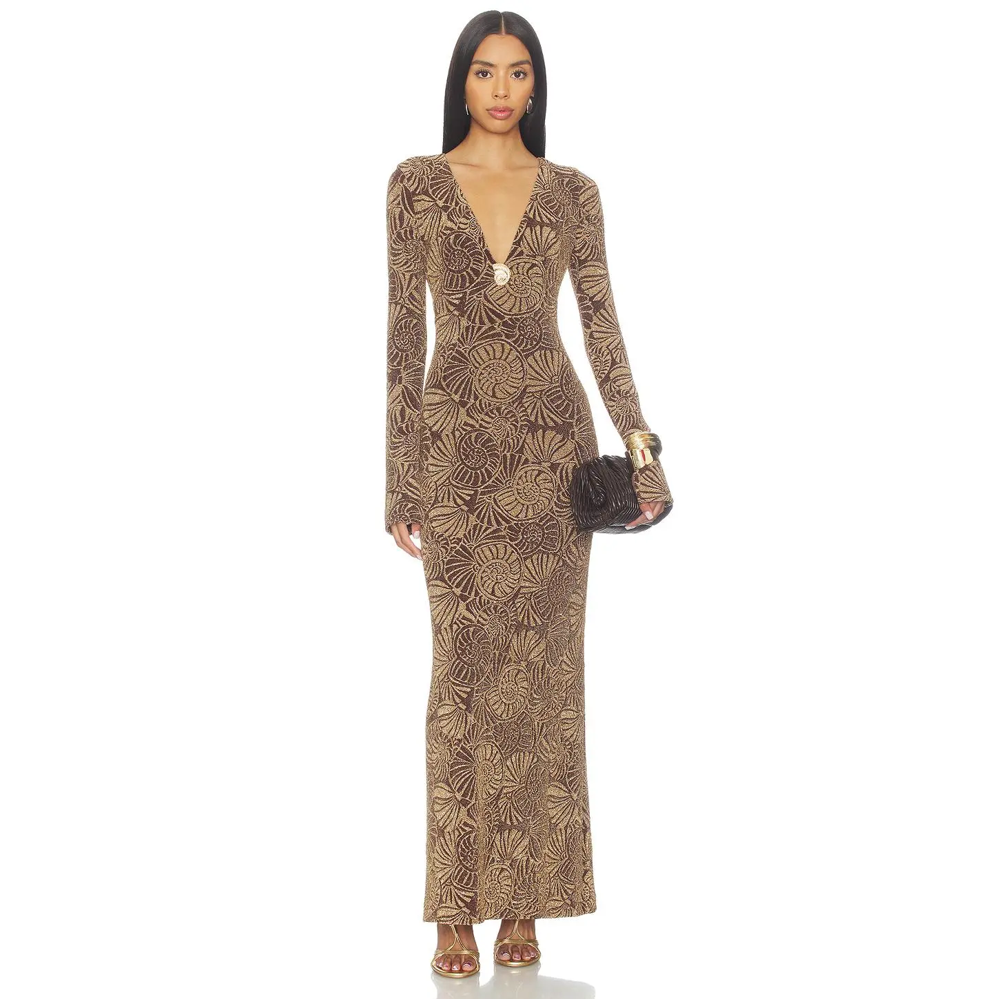 Show Me Your Mumu Lopez Dress in Shell Sparkle Stretch - TikTok Shop