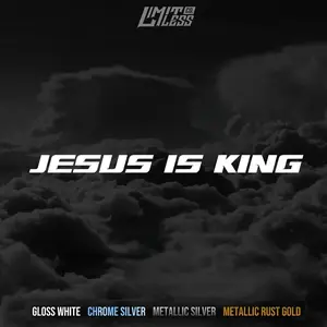 { 2 Pack } Jesus Is King Decal - High Quality Outdoor Vinyl