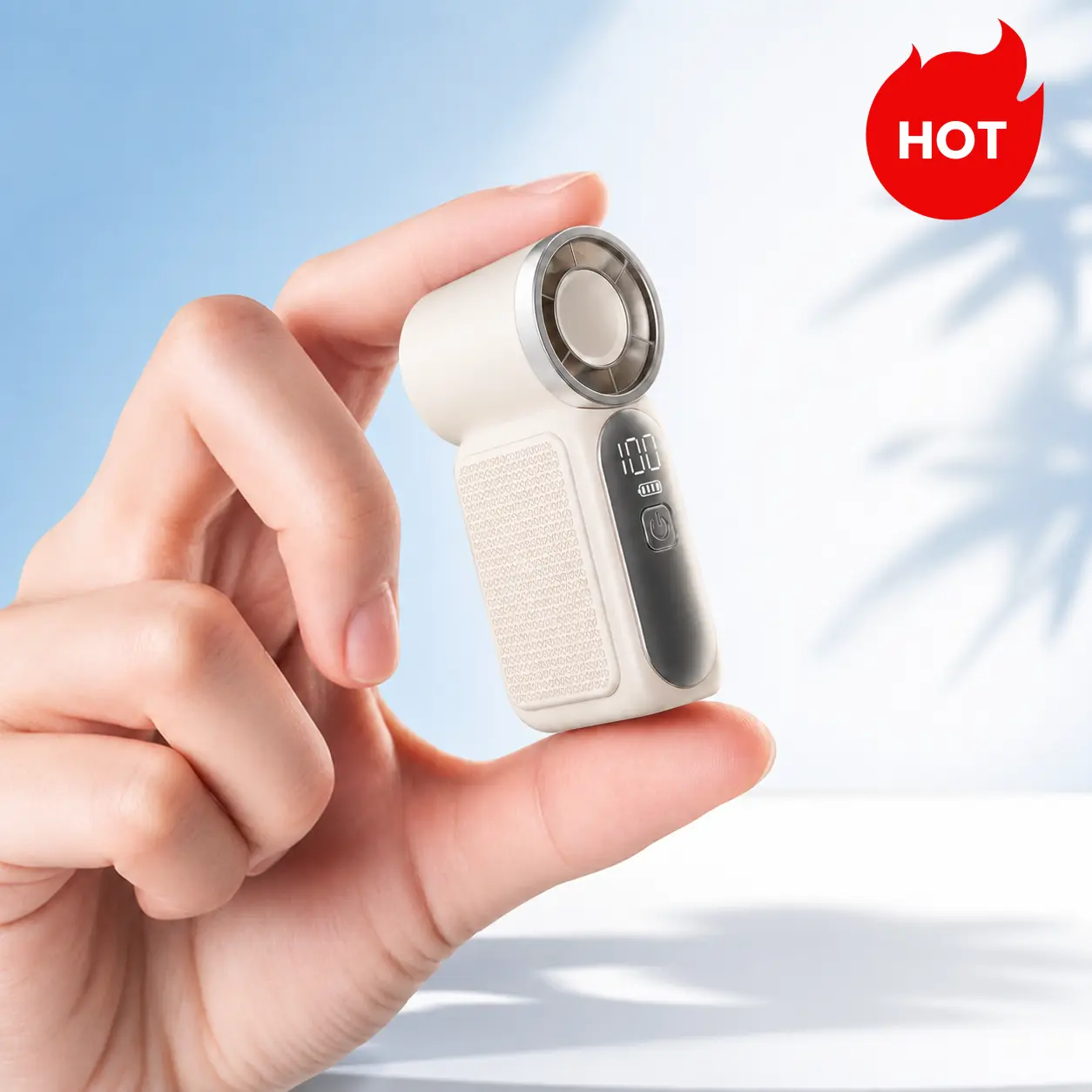 (2026 New Model)Mini Portable Handheld High-Speed Turbo Fan—USB rechargeable, 5-speed powerful airflow; suitable for outdoor use, travel, camping, and the office; a great unisex gift
