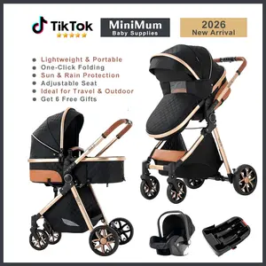 2026 New Ultra Lightweight Portable Stroller for Baby & Toddlers, One-Hand Quick Fold, Canopy & Large Storage Basket, Multi-Position Reclining Backrest, Compact Storage, Perfect for Baby Boys, Baby Girls, Daily Outings, Travel, Shopping & Strolling