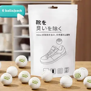 18pcs/3packs Shoe Deodorizer Balls, Shoe Deodorant, Odor Eliminator for Shoes, Luggage, Gym Bags, Closet, Ideal for Athletes & Travelers