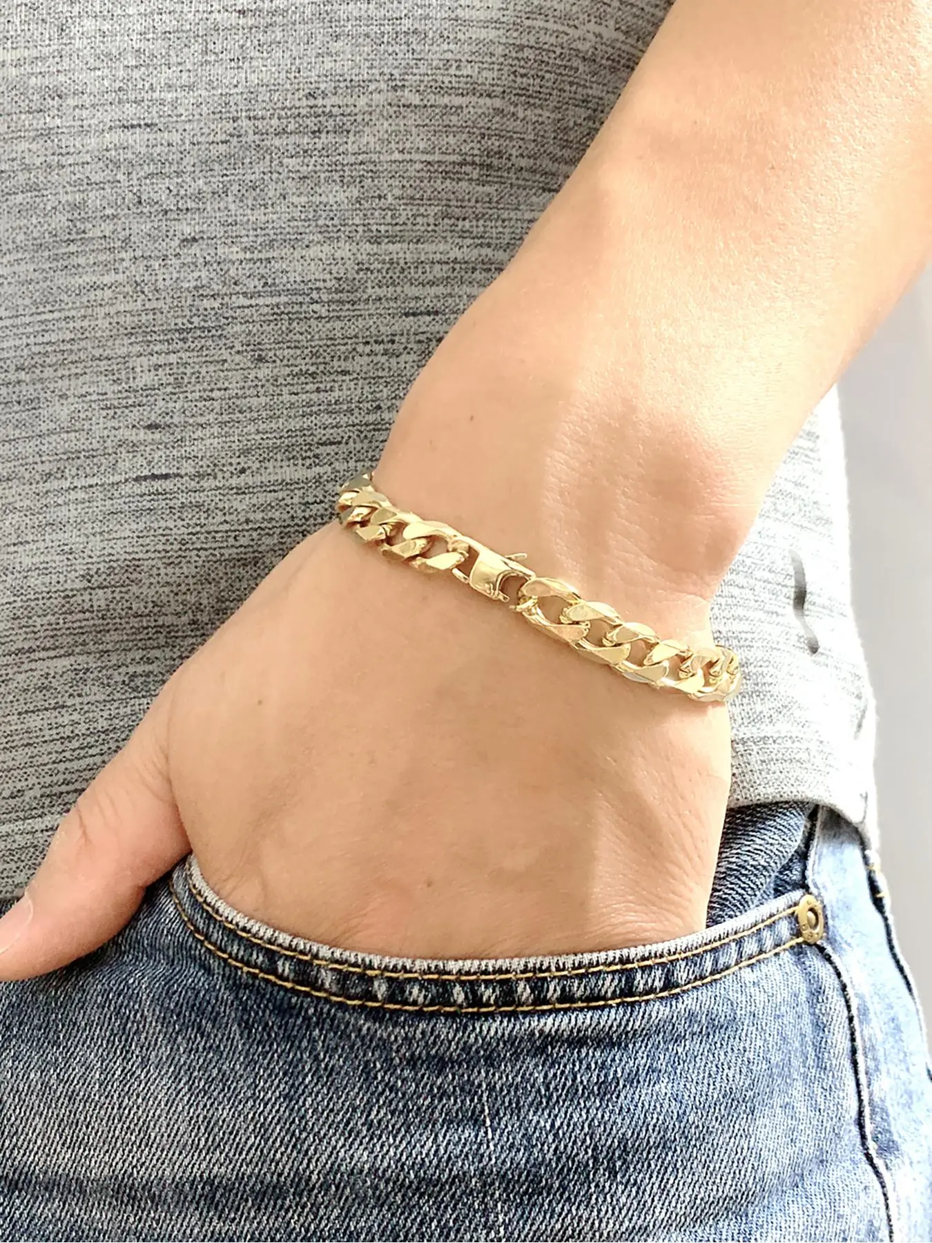 Men's Simple Plain Color Chain Bracelet, Fashion Hand Jewelry for Party, Daily Clothing Decor, Trendy All-match & Exquisite Jewelry for Gift Summer Jewelry, Fashion Bracelets, Fashionable Bracelet
