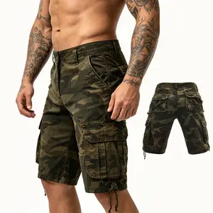 Men's Camouflage Cargo Shorts - Multi-Pocket, Lightweight, Wear-Resistant, Durable, Flexible, Comfortable Menswear for Hiking, Daily Casual