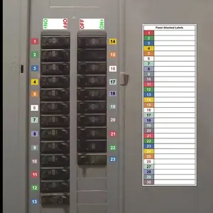 5 Set Circuit Breaker Label with Marking Panel(1-10,N,TR,S), Electrical Panel Stickers, Self Adhesive Stickers for Distribution Boxes, Switch Cabinets,and Electrical Enclosures -Compatible with Single Three-Phase Systems- Label System