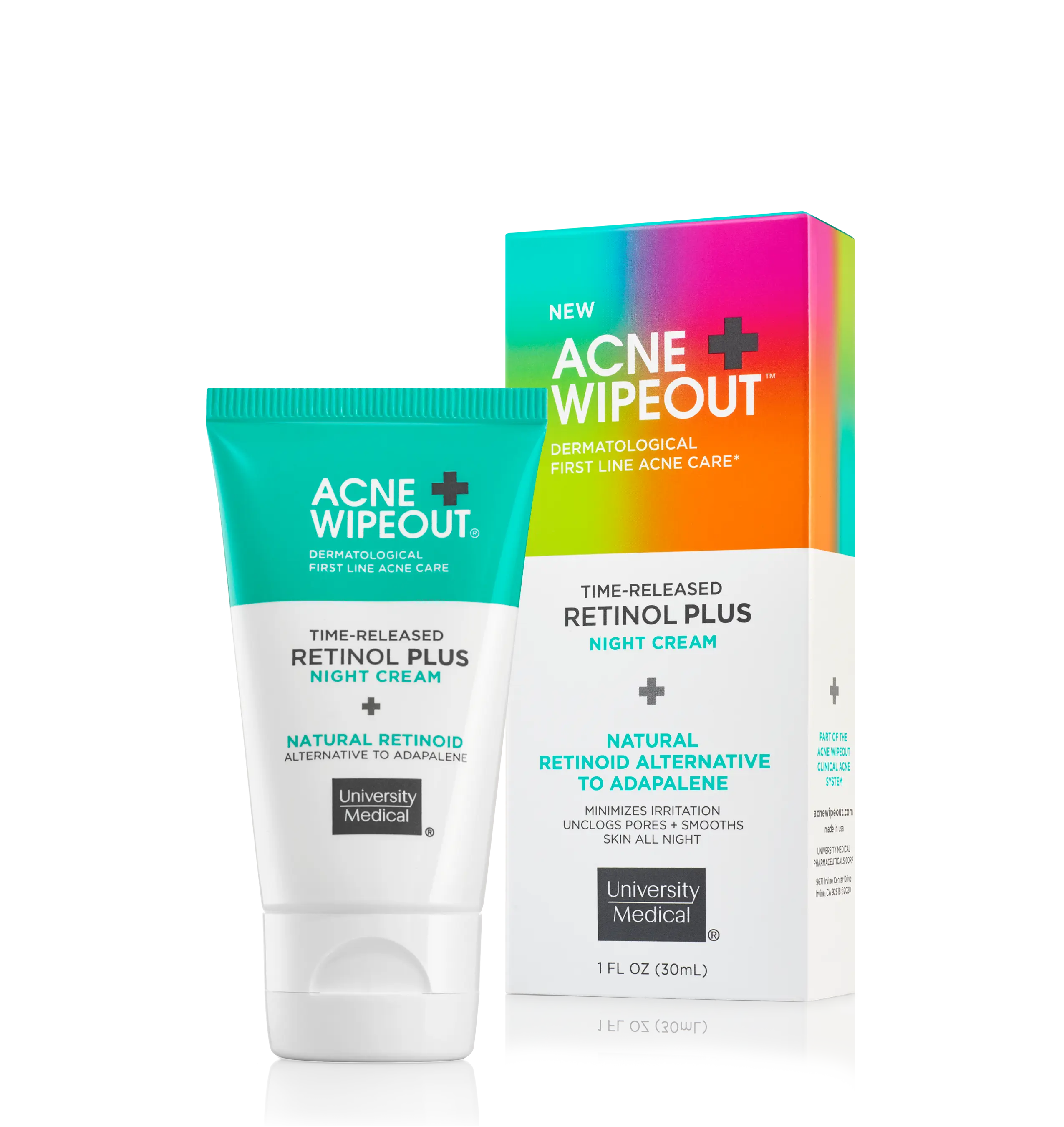 Acne Wipeout® Retinol Plus Night Cream Acne Repair acne removal acne treatment adapalene acne Skincare Skin Repair