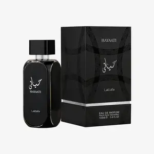 Lattafa Hayaati Eau De Parfum 3.4oz 100ml Woody Aromatic Fragrance for Women and Men with Apple Bergamot Cinnamon Musk and Vanilla Notes Regular Edition