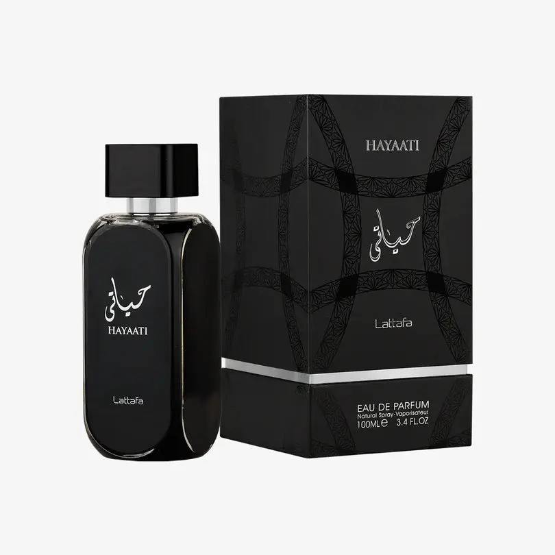 Lattafa Hayaati Eau De Parfum 3.4oz 100ml Woody Aromatic Fragrance for Women and Men with Apple Bergamot Cinnamon Musk and Vanilla Notes Regular Edition