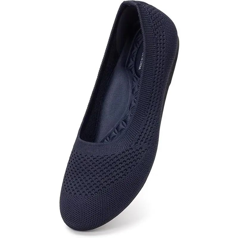 Frank Mully Women's Wide Width Flats Ballet Flats Round Toe Knit