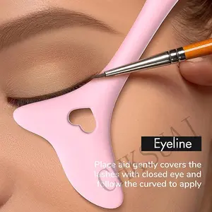Eyeliner Stamp Tool, 4-in-1 Silicone Eyeliner Stencil for Wing Tip & Cat Eye, Reusable Eye Makeup Guide - Lipstick Wearing Aid for Beginners, 2026 Viral Beauty Tool, Cosmetics Accessories