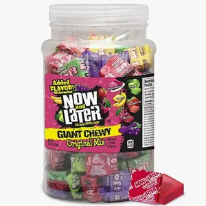 Now and Later Giant Chewy Original Mix Candy, Mixed Fruit Chew Candy, 38 Ounce Tub