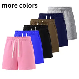 Unisex three-inch inseam athletic shorts with fleece lining for warmth, elastic waistband, sporty casual wear, solid basic design, lightweight shorts for summer outdoor activities—ideal for the beach, golf, seaside, outdoor outings, and dates.