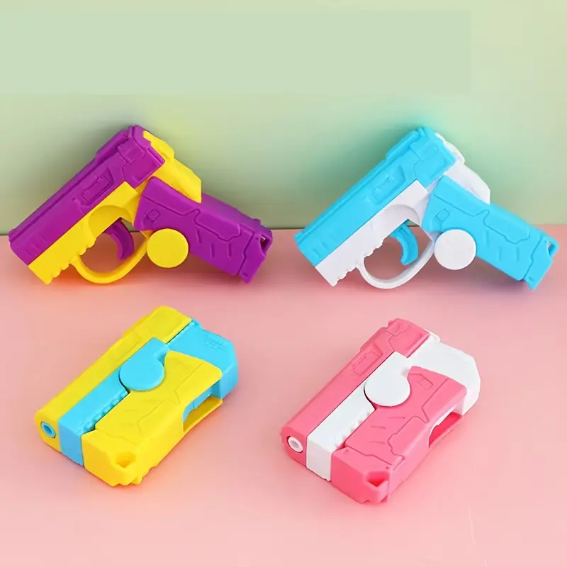 [Colorful Fidget Spinner] Durable Colorful Transformable Pistol-Shaped Fidget Spinner Toys |   Variable Fidget Spinners for Kids and Adults, Stress Relief Gadget, PE Material, Playful Design with Multiple Gears