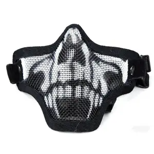 Black Skull Bravo Tactical Gear Strike Steel Skull Half Face Mask