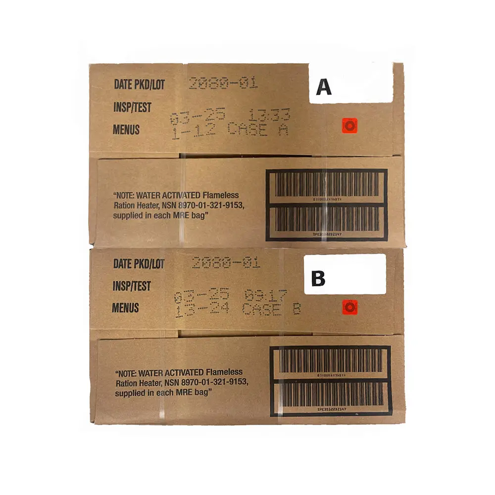 Military MRE Case Inspection Date JAN 2025 or Newer