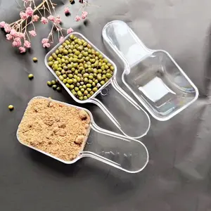 Mini Clear Acrylic Scoop Set Cutlery for Candy, Ice Cream, Coffee & Desserts - Perfect for Kitchen, Weddings & Parties