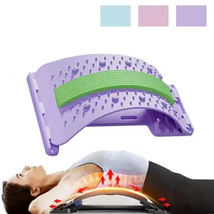Adjustable Lumbar Support Board, Three-Level Back Massager, Spinal Decompression Device, Relieves Lower Back Pain, Home Use, Relaxation Aid