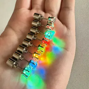 Light Up Party Earrings Glowing Costume Prop with Certified Safe Battery for Christmas Festive Events Halloween & Party Decorations