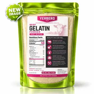 NEW IMAGE | NEW SIZE- VIRAL Yerbero Premium Unflavored 300° Bloom Beef Gelatin Powder 16oz (170g) | Thickening Agent | Grenetina en Polvo Sin Sabor | Swiftly Solidifies, Stabilizes, and Enhances for Culinary & Baking Endeavors.