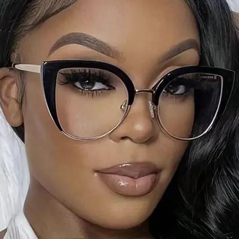 1 Piece Cat Eye Anti-Blue Light Computer Glasses for Women, Cute and Transparent Eyewear Suitable for Daily Wear, Stylish Frame for All Seasons