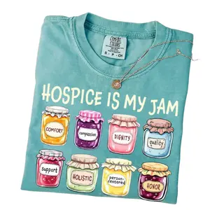 Comfort colors Hospice Care T-shirt, Hospice Is My Jam Shirt, Caregiver appreciation tee with heartfelt design,perfect gift for hospice nurses, staff,and workers