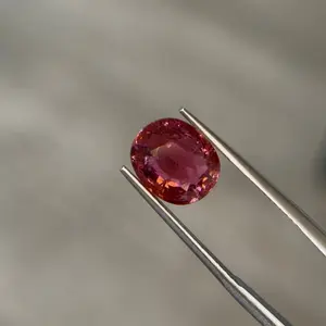 2.94 ct Natural Tourmaline (Rubellite) Purplish Pink – Cushion Cut – AIG Certified