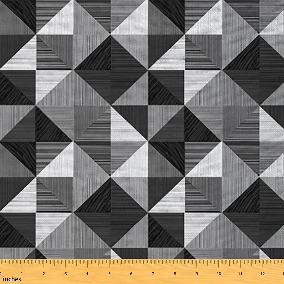 Black Gray White Fabric Geometric Upholstery Fabric Chairs Patchwork Waterproof Indoor Outdoor Decor DIY Sewing Craft Projects