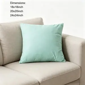 1 PC Sky Blue Velvet Pillow Cover, Solid Color Soft Throw Pillow Case with Hidden Zipper. #Home Decor #Velvet Pillow #Living Room Vibes #Cozy Home.  (without pillow core)