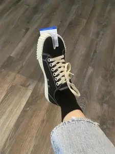 Lightweight Split Toe Tabi Sneakers, Women Breathable Canvas Lace-up Shoes, Soft Sole Platform Trainers, Comfortable Casual Footwear for Walking, Commute, All-match Trendy Shoes