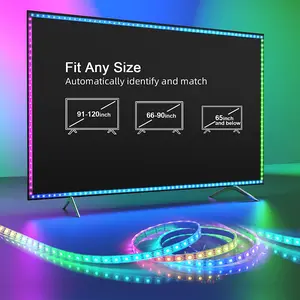 6.5ft RGB LED Strip Light, Dimmable RGB Stripe, Adjustable RGB Lighting, Smart Bluetooth-compatible APP Control, USB Powered, Music Sync, Home Decor, Flexible Ambient Lighting, Christmas DIY Lighting, Teen Gift Idea