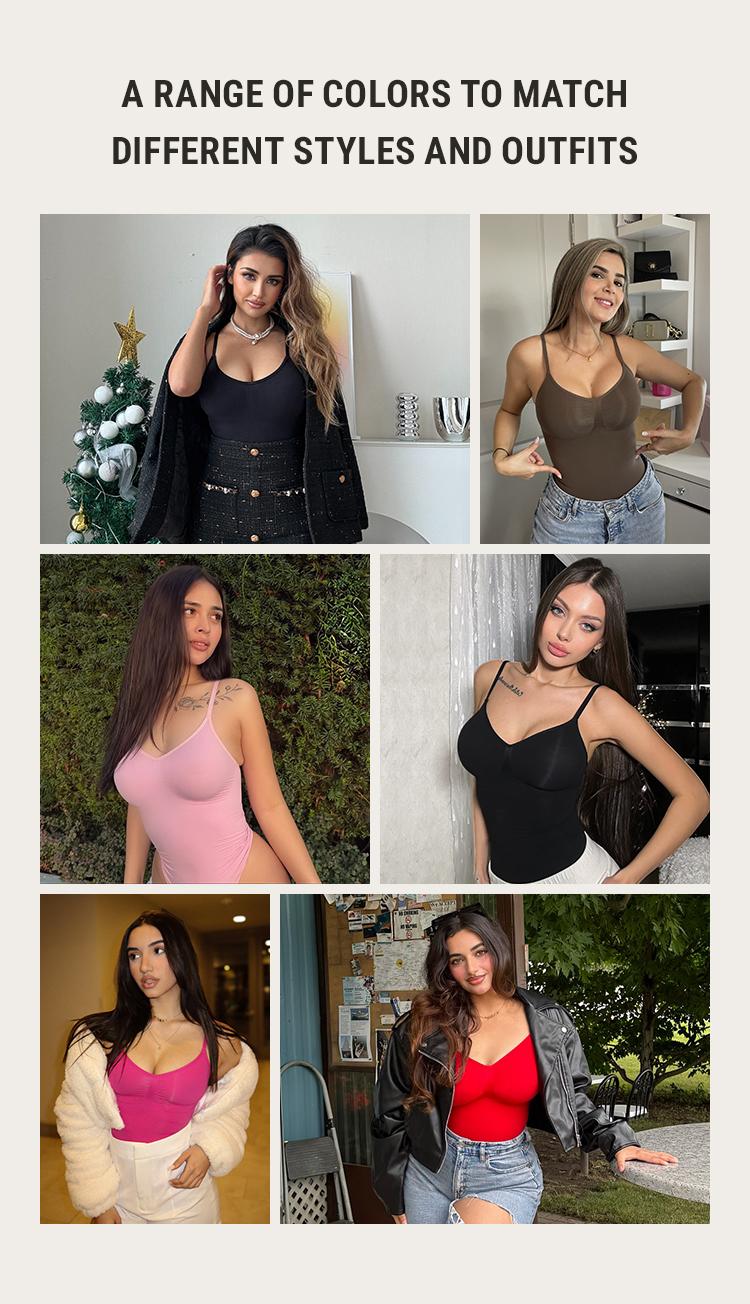 FeelinGirl Seamless Covered Bust Jumpsuit Thong Bodysuit Fit Comfort Slimming  Womenswear 1 Breathable Hip Tops Soft  Deals For You Days Body Hugging bodysuit shapewear Summervibes
