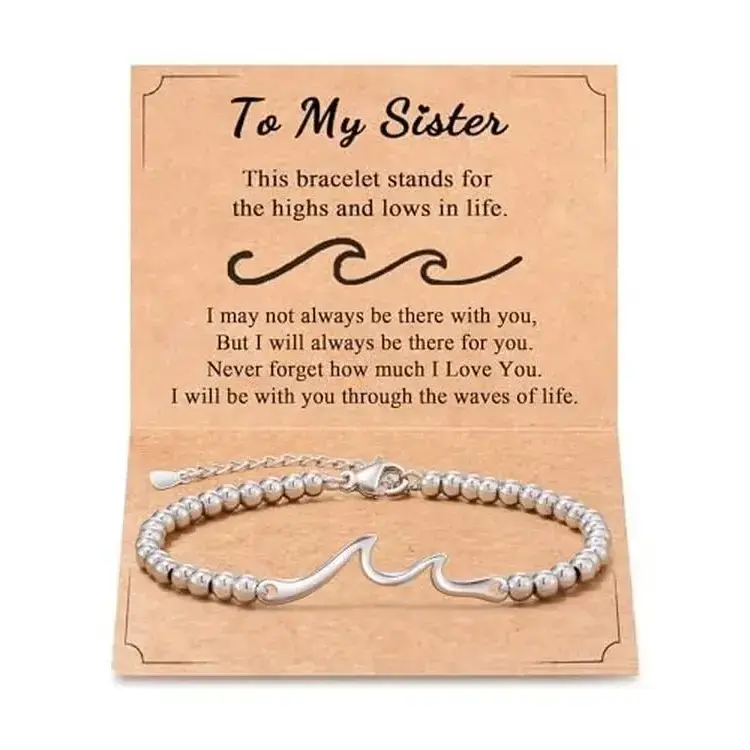 Sister Gifts Bracelet The Waves of Life We've Through Together, Big Sister Little Sister Gift, Sister Birthday Gifts Christmas Gifts Sister Gifts Bracelet The Waves of Life We've Through Together, Big Sister Little Sister Gift, Sister Birthday Gifts Christmas Gifts