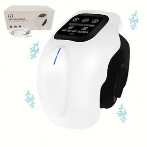 Portable knee joint massager, featuring 4 vibration modes and 4 heating levels, is ideal for home and office use as a heating massage device. Equipped with an LED touch screen, it is a wearable, cordless travel massager suitable for joints and muscles. Wi
