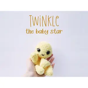 Twinkle the Baby Star Plushie Lovey Crochet Cute Crochet Gift For Her Gift Idea