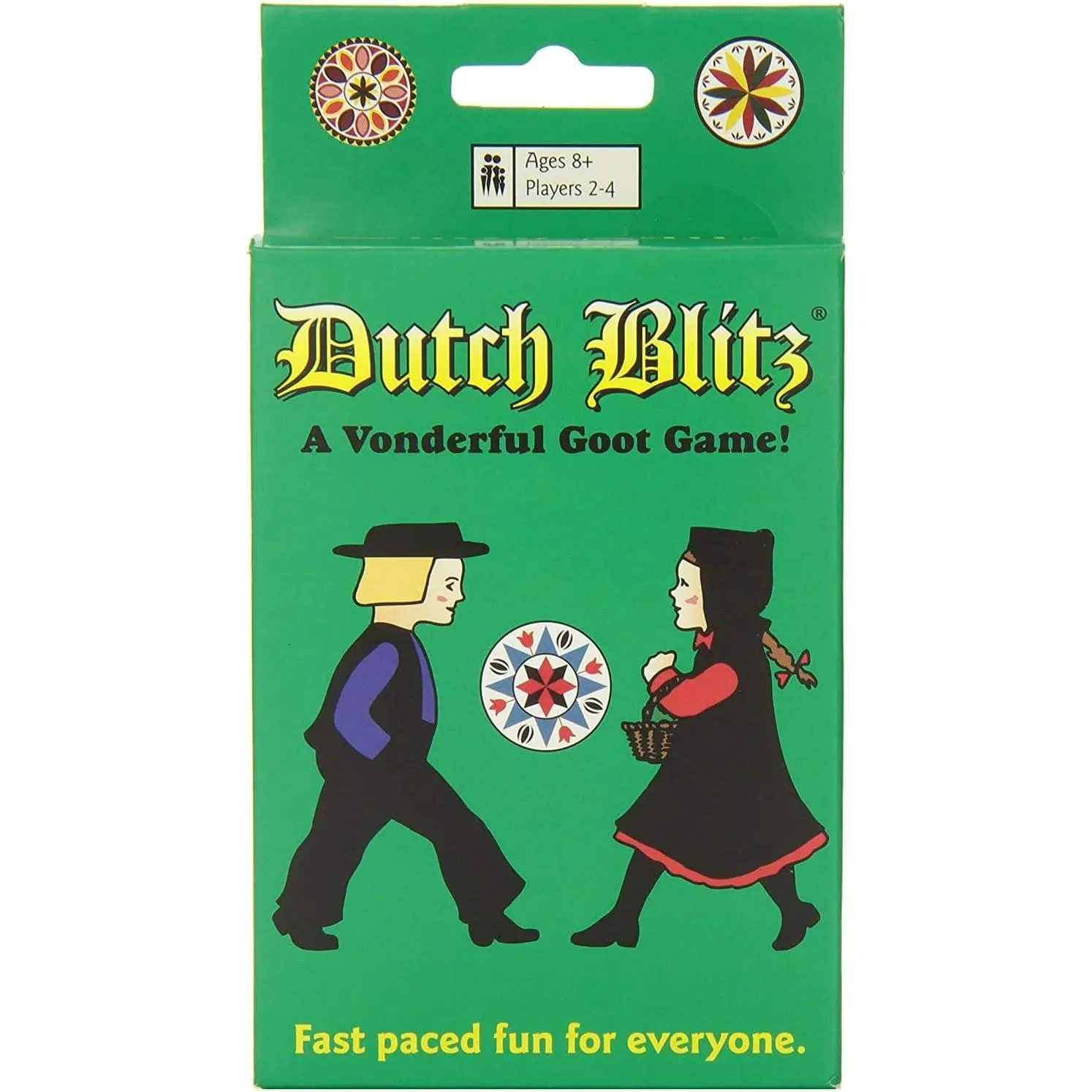 Dutch Blitz Card Game - Original Fast Paced Family Game with 160 Cards | Exciting 2-4 player competition for ages 8+, includes 4 colorful decks, simple rules, and quick-to-learn strategy play