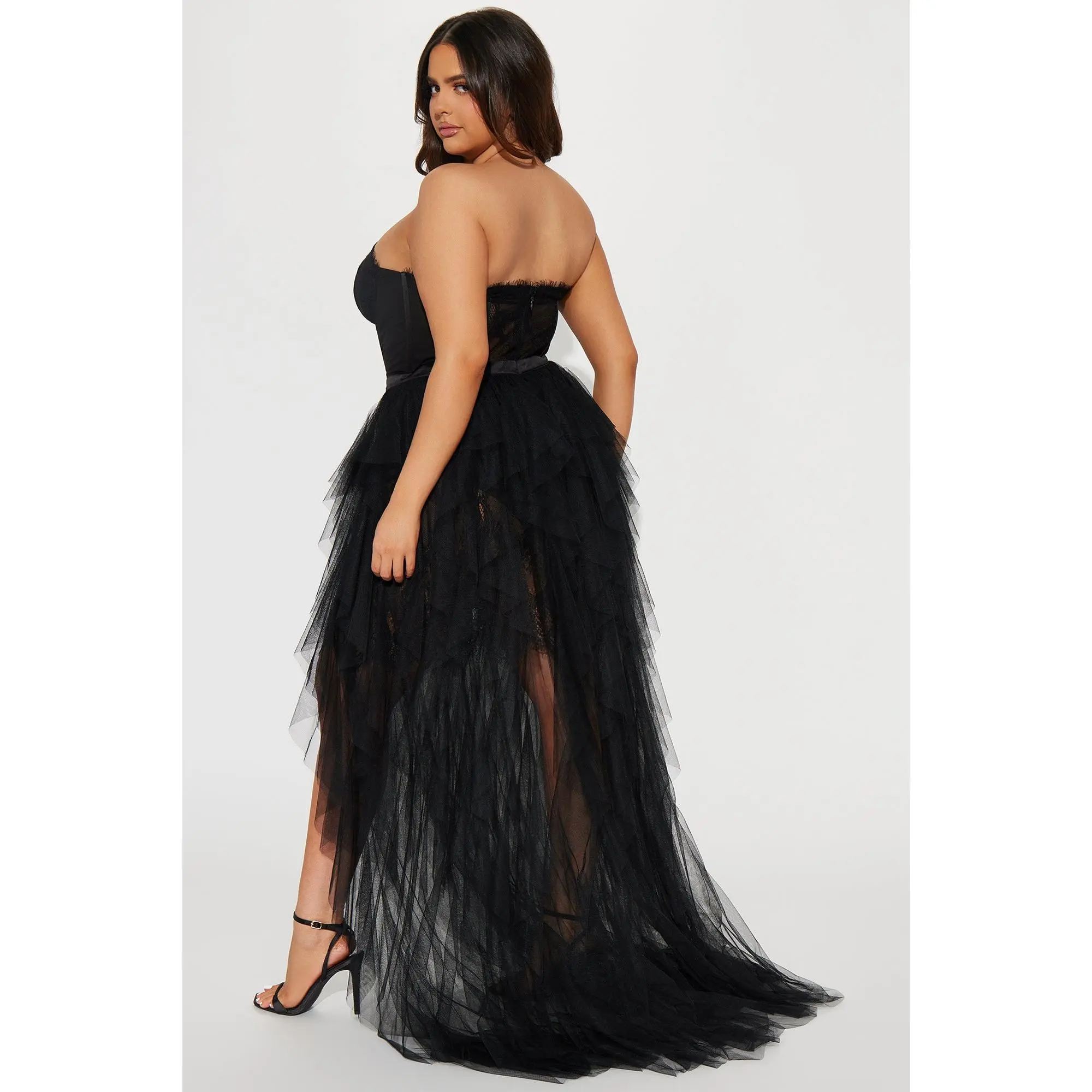 anastasia tulle maxi dress black Vestido Maxi de Tul Anastasia - Negro