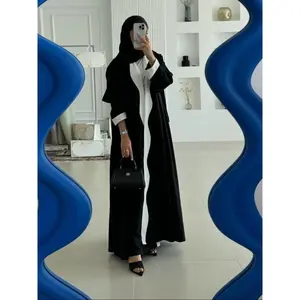Muslim Women's Patchwork Open Abaya Long Robe, Lightweight Comfortable Loose Fit, New Arrival Islamic Clothing, Modesty Abaya