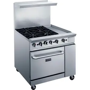 Dukers USA, DCR36-4B12GM, Gas Range with Griddle