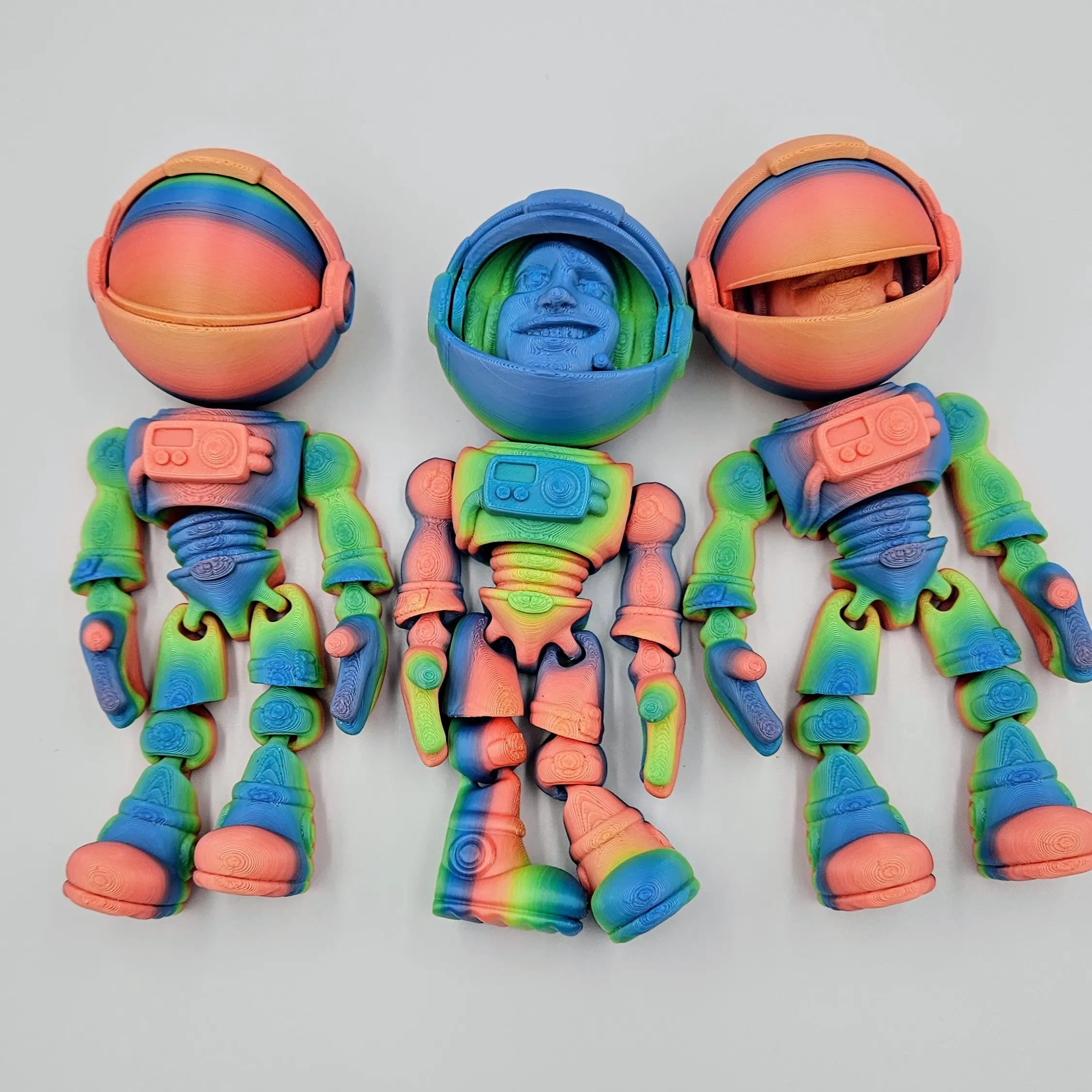 Flexi Astronaut Collectible Figurine - Articulating Joints, Moveable Visor