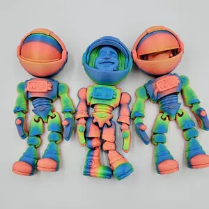 Flexi Astronaut Collectible Figurine - Articulating Joints, Moveable Visor