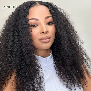Geeta Hair Full 180% Density 13x4 Lace Wig Human Hair Wear and Go Glueless Soft Kinky Curly Hd Lace Frontal Pre Plucked Wigs#TikTokShopBackToSchool