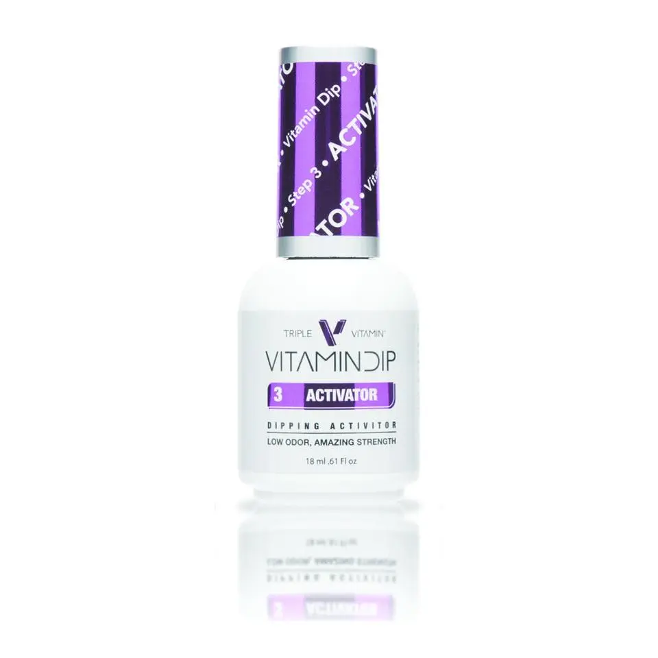 Triple Vitamin Dipping liquid Step 3 Activator 0.6 Fl oz Dip Liquid No LED / UV Lamp Needed Fast Dry