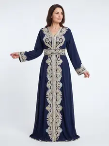 Nabah Kuftan - Embrodiered Women's Modest Moroccan Kuftan, Traditional Dress, Perfect for Eid, Ramadan, Ceremonies, Gifts for Her