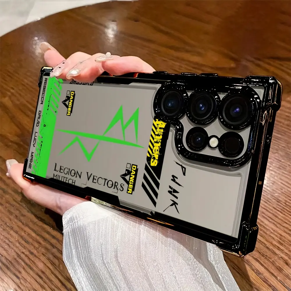 Cyberpunk Phone Cases Compatible with for samsung for galaxy S25, S24, S23, S22, S21 FE Ultra Plus, Featuring a Transparent Soft Back That Is Drop-Resistant for Both 4G And