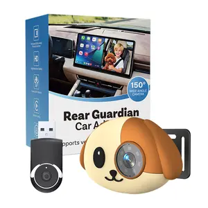 2-in-1 Baby Car Camera & Wireless CarPlay Adapter-No Extra Screen Needed, 1080P Car Baby Monitor for No-Glow Night Vision, 150° Wide Angle, Plug&Play (No Android Support)