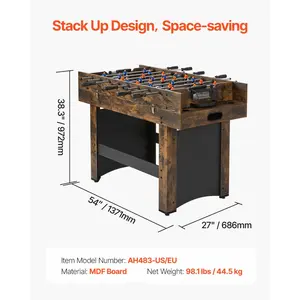 VEVOR 3-in-1 Combo Game Table Set, 54 Air Hockey Table, Multi Combination Table with Air Hockey, Ping Pong, Foosball, Pushers Pucks, Air Powered Arcade Hockey Table for Family Game Room Office